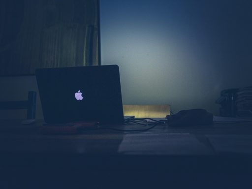 Ondernemer bekijkt SaaS-dashboard op laptop op kantoor